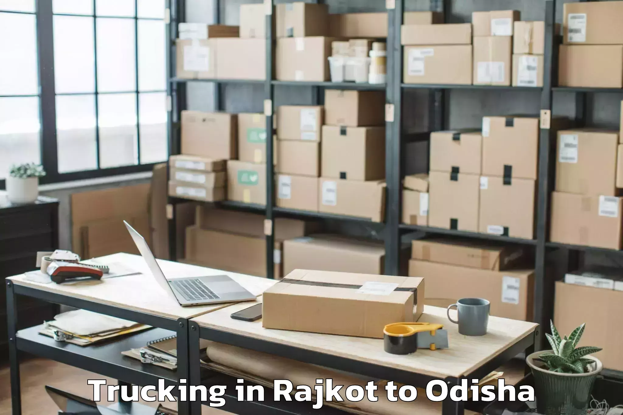 Book Rajkot to Lephripara Trucking Online